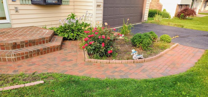 Walkway with Brick Pavers