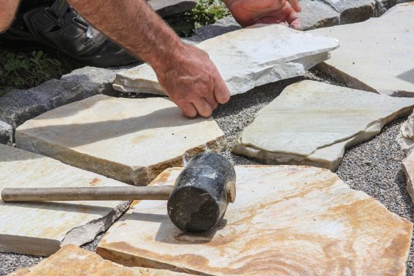 Stone Sidewalk Installation in Aurora