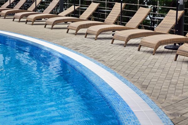 Poolside Hardscaping in Aurora